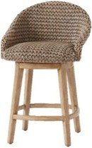 Online Designer Combined Living/Dining Seagrass Bucket Swivel Counter Stool