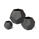 Desainer Online Gabungan Ruang Tamu/Makan DWELLSTUDIO FACETED HITAM VASE