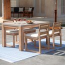 Online Designer Patio Sarsden 5 Piece Dining Set with Cushions