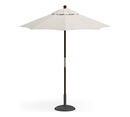 Online Designer Bedroom 6' Round Market Umbrella with Eucalyptus Pole in Honey Finish, Water-Resistant Canvas; Natural