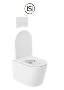 Online Designer Bathroom Signature Hardware Arnelle 1.6 GPF Dual Flush Wall Mounted Two Piece Elongated Toilet - Seat Included