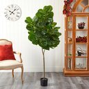 Online Designer Bedroom Artificial Fiddle Leaf Fig Tree in Planter