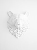 Online Designer Living Room The Raleigh | Bear Head | Faux Taxidermy | White Resin
