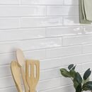Online Designer Bathroom Seaport Arctic White 2x10 Polished Ceramic Wall Tile