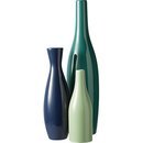 Online Designer Bedroom 3-piece blue and green scout vase set