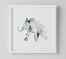 Online Designer Nursery Baby Elephant Framed Art