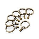 Online Designer Combined Living/Dining  Antique Brass Curtain Rings, Set of 7
