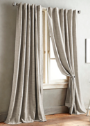 Online Designer Living Room DKNY Front Row 95-Inch Back Tab Window Curtain Panel in Linen