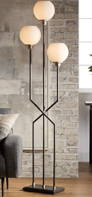 Online Designer Living Room Boulevard Gunmetal 3-Light Modern Floor Lamp