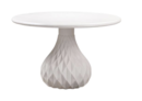 Online Designer Other Tatum Modern Classic White Concrete Round Pedestal Outdoor Dining Table - 47