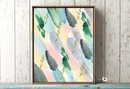 Online Designer Bedroom Colorful Abstract Watercolor Painting