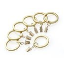 Online Designer Combined Living/Dining Brass Curtain Rings, Set of 7