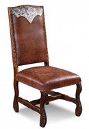 Online Designer Combined Living/Dining Laredo Leather Dining Chair W/ Cowhide
