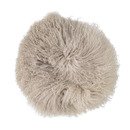Online Designer Bedroom Fur Throw Pillow (Dip Dye Stone/Off White)