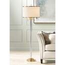Online Designer Living Room Possini Euro Cadence Crystal Column Floor Lamp Satin Brass
