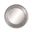 Online Designer Combined Living/Dining Comacho Round Silver Leaf Rubber Wood Wall Mirror
