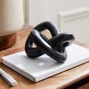 Online Designer Combined Living/Dining Black Marble Knot Decorative Object