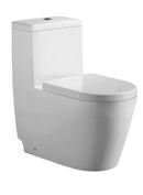 Online Designer Bathroom Dual Top-Mount Flush 1.28 GPF Elongated Comfort Height Toilet (Seat Included)