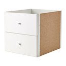 Online Designer Combined Living/Dining KALLAX Insert with 2 drawers, white