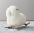 Online Designer Nursery MONGOLIAN LAMB ANIMAL ROCKER - NATURAL WHITE