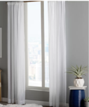 Online Designer Bedroom Leland  Solid Semi-Sheer Rod Pocket Single Curtain Panel