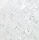 Online Designer Kitchen Carrara Herringbone 1x3 Polished Marble Mosaic Tile
