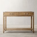Online Designer Combined Living/Dining CAYDEN CAMPAIGN 2-DRAWER CONSOLE TABLE