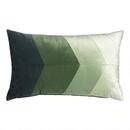 Online Designer Business/Office Green Chevron Velvet Lumbar Pillow