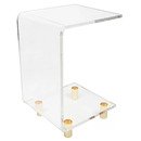 Online Designer Bedroom NEVES ACRLYLIC C SHAPE END TABLE