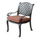 Online Designer Bedroom Cline Stacking Patio Dining Armchair with Cushion