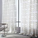 Online Designer Living Room Sheer Clipped Jacquard Curtain
