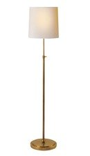 Online Designer Living Room Thomas O'Brien Bryant 1 Light Floor Lamp, Hand-Rubbed Antique Brass