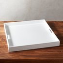 Online Designer Living Room Hi-Gloss Extra Large Square White Tray