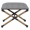 Online Designer Combined Living/Dining Black and White Stripes Bench