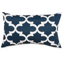 Online Designer Bedroom Trellis Indoor/Outdoor Lumbar Pillow (Navy colour)