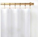 Online Designer Bathroom Lush Linen Solid Semi-Sheer Single Curtain Panel