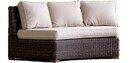 Online Designer Patio SAUSALITO SECTIONAL CURVED ARMLESS IN TERRA