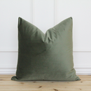 Online Designer Other Green Velvet Pillow Cover | Green Throw Pillow Cover | Soft Velvet Pillow | Decorative Pillow for Sofa | Neutral Pillow Cover | Juniper
