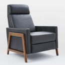Online Designer Living Room Spencer Wood Framed Leather Recliner