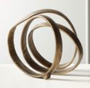 Online Designer Dining Room Lasso Brass Spiral Sculpture 