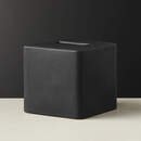 Online Designer Bathroom RUBBER COATED BLACK TISSUE BOX COVER