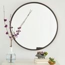 Online Designer Hallway/Entry Metal Framed Round Wall Mirror (antique bronze)