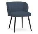 Online Designer Other Wingback Upholstered Dining Side Chair, Bronze Leg