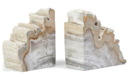 Online Designer Home/Small Office  S/2 Petrified-Wood Bookends, Light Wood