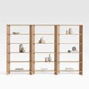 Online Designer Living Room Terrazza Natural Oak 5-Shelf Bookcases, Set of 3