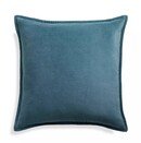 Online Designer Bedroom Brenner Teal Velvet Pillow with Down-Alternative Insert 20