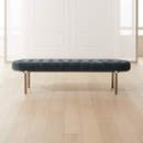 Online Designer Living Room LUXEY TUFTED FAUX MOHAIR BENCH