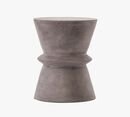 Online Designer Patio Clessidra Concrete End Table, Dark Gray 
