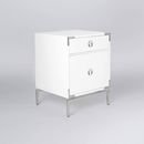 Online Designer Bedroom Malone Campaign Nightstand - White Lacquer
