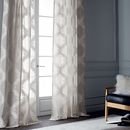 Online Designer Combined Living/Dining Semi- Sheer Trellis Clipped Jacquard Curtain Panel